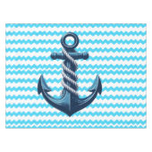 Nappe Ancrage bleu avec vagues bleues (Devant (Horizontal))