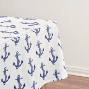 Nappe Ancrage nautique bleu et blanc