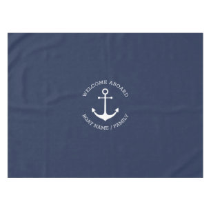 Nappe Ancrage nautique bleu foncé Accueil personnalisé