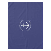 Nappe Ancrage nautique bleu marine Accueil personnalisé  (Devant)