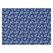 Nappe Ancres Bleues et Blancs Motif nautique (Devant (Horizontal))