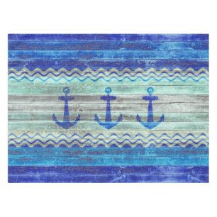 Nappe Ancres de décors côtiers bleus de la marine russ