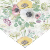 Nappe Anémones rose, blanche et jaune (Angle)