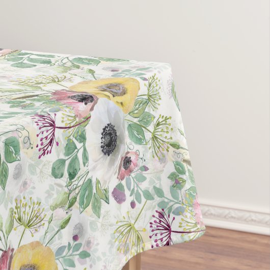 Nappe Anémones rose, blanche et jaune (In Situ)