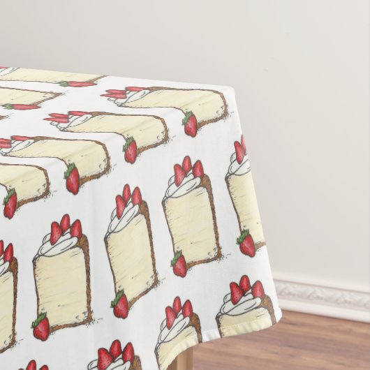 Nappe Angel Food Cake Slice Strawberries Dessert Foin (In Situ)