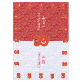 Nappe Angel turc drapeau sur rouge et blanc Personnalisé (Devant)