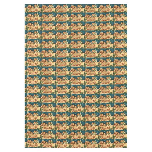 Nappe Anges de Noël Vintage (Devant)