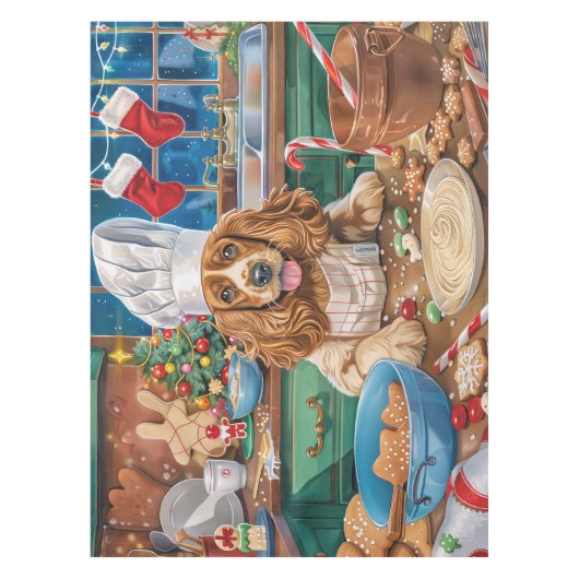 Nappe Anglais Cocker Spaniel Vacances Baking : Noël (Devant)