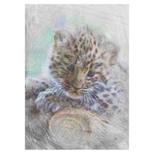 Nappe animal artistique léopard (Devant)