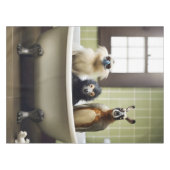 Nappe Animaux drôles dans la salle de bain (Devant (Horizontal))