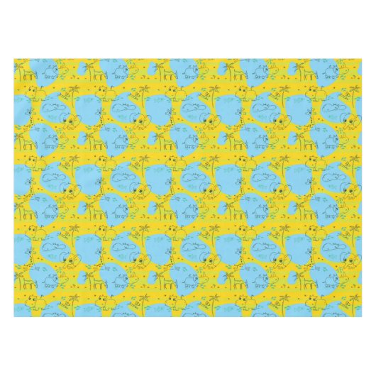Nappe Animaux jouant l'arrière - plan de motif de bébé (Devant (Horizontal))
