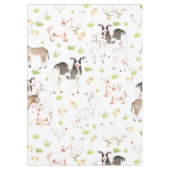 Nappe Animaux tirés par la main d'aquarelle à la ferme (Devant)