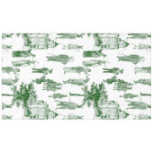 Nappe animaux victoriens antiques toile vert (Devant (Horizontal))