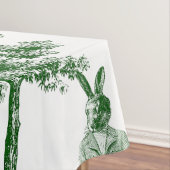 Nappe animaux victoriens antiques toile vert (In Situ)