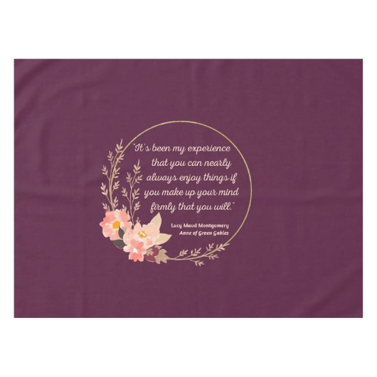 Nappe Anne Of Green Gables Citation I - Style mignon (Devant (Horizontal))