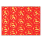 Nappe Année rouge-or du cheval 2026 (Devant (Horizontal))