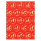 Nappe Année rouge-or du cheval 2026 (Devant)