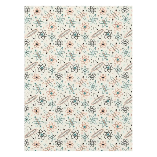 Nappe Années 1950 L'Âge Atomique Étoiles de l'Espace Sci (Devant)