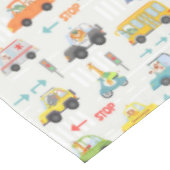 Nappe Anniversaire de enfant Motif de voiture de transpo (Angle)