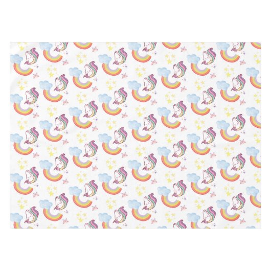 Nappe Anniversaire de enfant Unicorn (Devant (Horizontal))