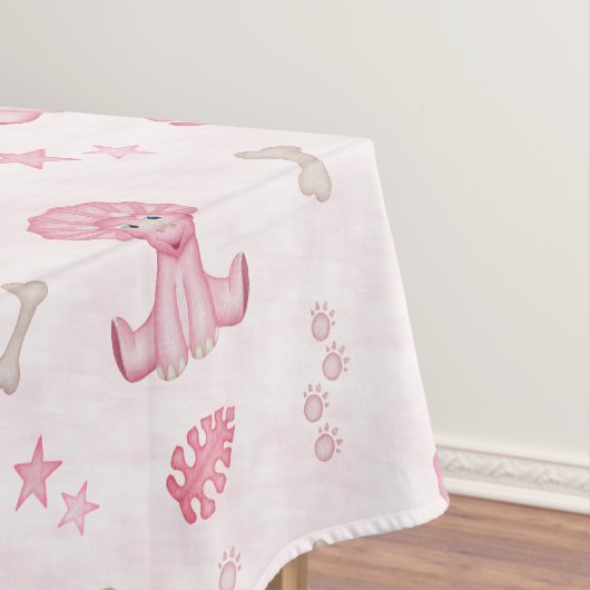 Nappe Anniversaire de filles mignonnes Dinosaure rose (In Situ)