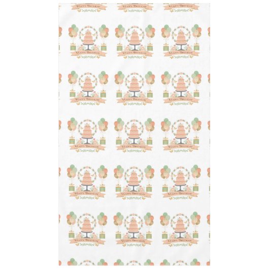 Nappe anniversaire rustique chic et moderne (Devant)