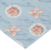 Nappe Antique Lettres Vintages Roses Toile Bows (Angle)