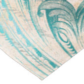 Nappe Antique Peacock Illustré & Fleurs Grunge (Angle)