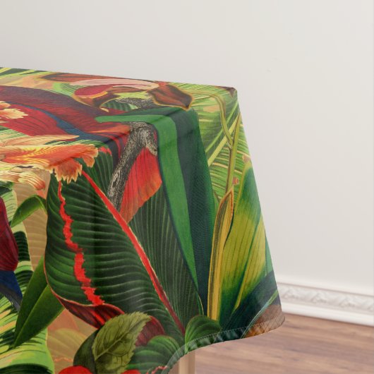 Nappe Antique Tropical Parrots Jungle Motif (In Situ)