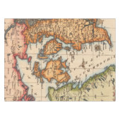Nappe Antique vieille carte inspirée (10) (Devant (Horizontal))