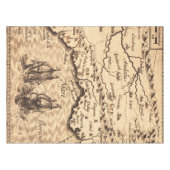 Nappe Antique vieille carte inspirée (3) (Devant (Horizontal))