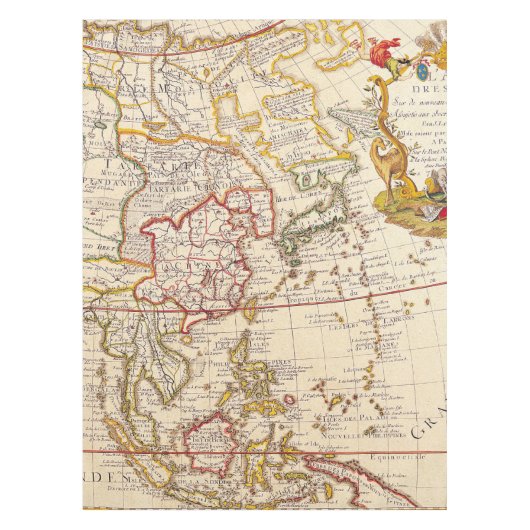 Nappe Antique vieille carte inspirée (6) (Devant)