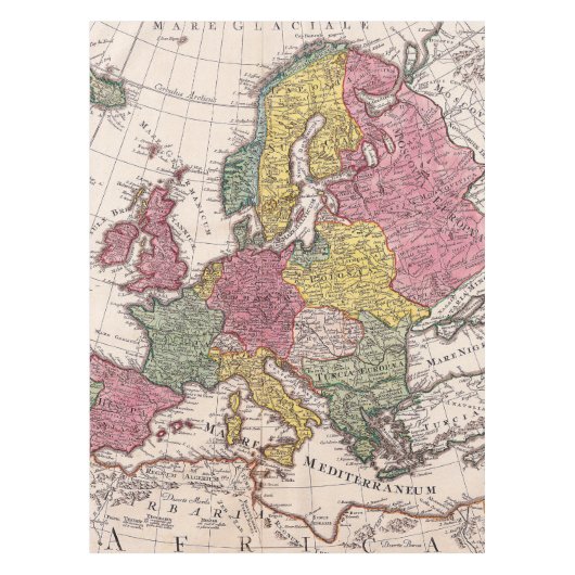 Nappe Antique vieille carte inspirée (9) (Devant)