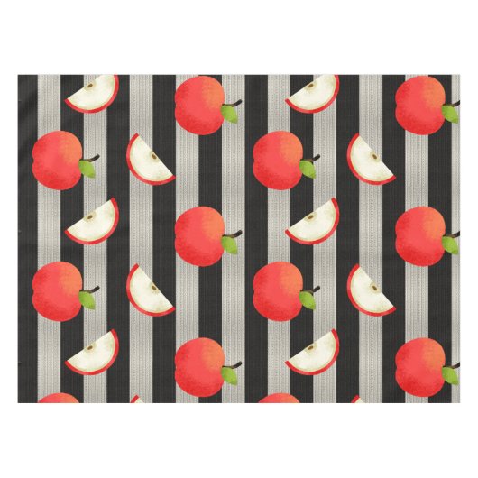 Nappe Apple Modern Black & White Stripes (Devant (Horizontal))