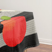 Nappe Apple Modern Black & White Stripes (In Situ)