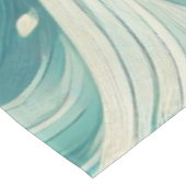Nappe Aqua Blue & White Wave Abstraite - Art moderne Flu (Angle)