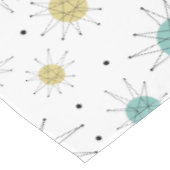 Nappe Aqua Blue Yellow Starburst Motif du milieu du sièc (Angle)