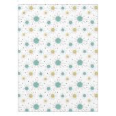 Nappe Aqua Blue Yellow Starburst Motif du milieu du sièc (Devant)