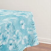 Nappe Aqua tropical Orchidées blanches Hibiscus Floral (In Situ)