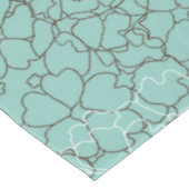 Nappe Aqua Turquoise motif floral Abstrait (Angle)