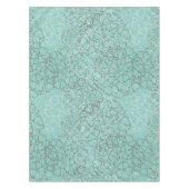 Nappe Aqua Turquoise motif floral Abstrait (Devant)