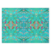 Nappe Aqua turquoise océan profond peinture abstraite  (Devant (Horizontal))