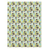 Nappe Aqua vert des années 1950 Rectangles mi-siècle (Devant)