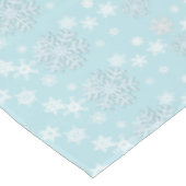 Nappe Aquamarine avec Snowflakes Tissu de table de vacan (Angle)