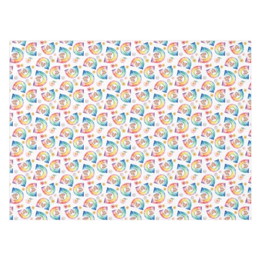 Nappe Aquarelle Arc-en-ciel Fleur Table (Devant (Horizontal))