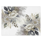 Nappe Aquarelle Argent Golden White Roses Fleurs (Devant (Horizontal))