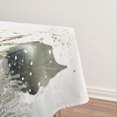 Nappe Aquarelle Argent Golden White Roses Fleurs (In Situ)