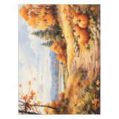 Nappe Aquarelle Automne Citrouille de route en chute Feu (Devant)