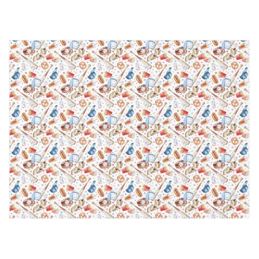 Nappe Aquarelle Batte Up Baseball Anniversaire Table de  (Devant (Horizontal))