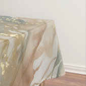 Nappe Aquarelle beige et bleu Marbre Abstrait (In Situ)